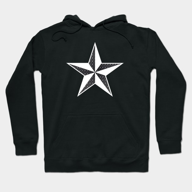 Nautical Star - Diamond Plate Hoodie by RainingSpiders